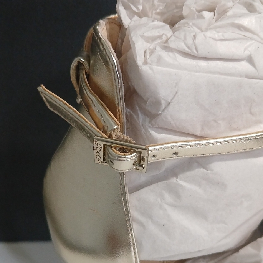 Jewel Badgley Mischka Mica Gold Jeweled Heels Size 10 NEW & Box - Picture 6 of 12